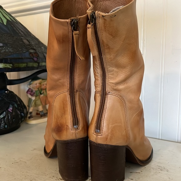 Free People made in Portugal leather boots size 38 Carmel brown - Picture 4 of 8